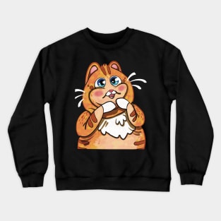 Chubby Ginger Cat Crewneck Sweatshirt